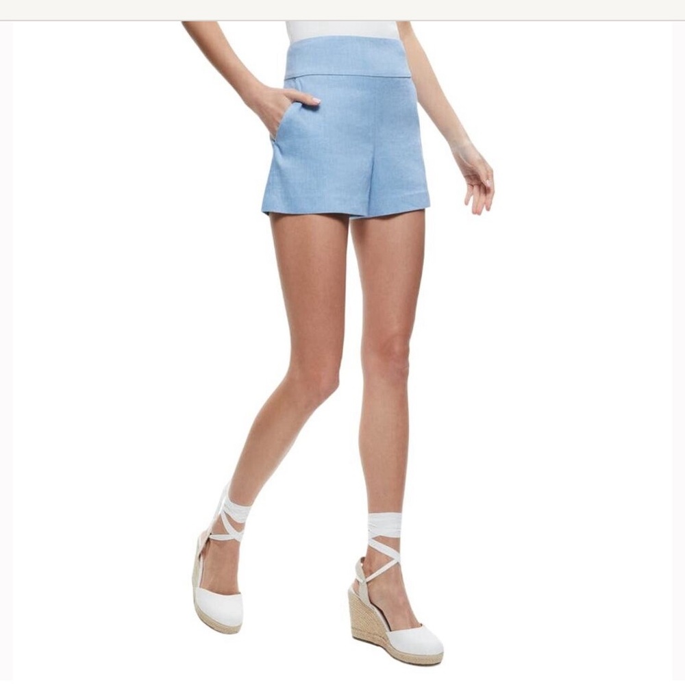 NWT Alice + Olivia blue linen shorts